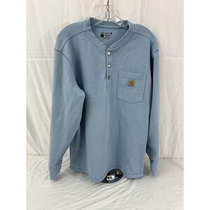Carhartt Blue Long Sleeve Pullover Sweater Size L Relaxed Fit Men's